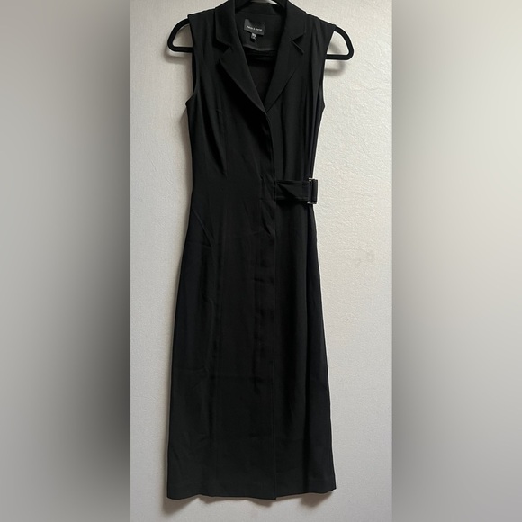 Judith & Charles Dresses & Skirts - Judith & Charles Elegant Black Sleeveless Button Belted Maxi Dress Sz 2